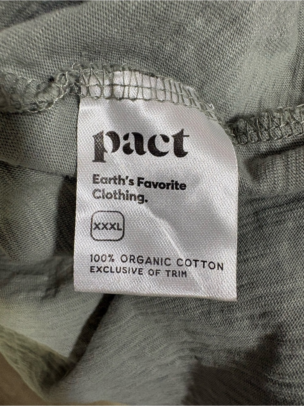 Pact XXXL Shadow (green) MIDI Dress Relaxed Slub Tie Waist 3/4 Sleeve Pockets - Picture 8 of 12